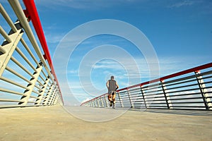 On the bridge