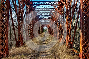 Bridge of an abandoned train track