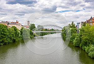 Bridge accross the river Regnitz in Bamberg