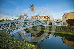 Bridge across the canals in Venice Beach, California