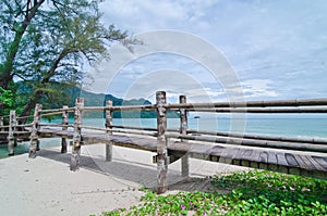 Bridge across Datai beach, Langkawi, Malaysia
