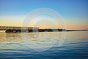 Bridge across the Dnieper River in Cherkasy, Ukraine