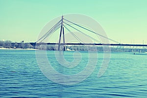 Bridge across the Dnieper river, Kiev.