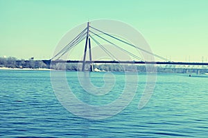 Bridge across the Dnieper river, Kiev. photo