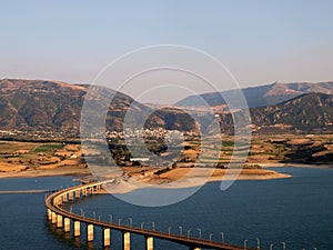 Bridge across Greek lake