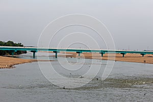 Bridge across Kollidam river near Kallanai (also known as the Grand Anicut). photo