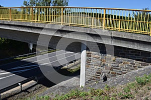 bridge across a main road in Ahr valley 2020