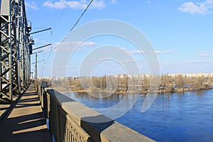 Bridge across river Dnieper