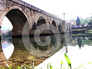 The bridge across river Drina in Visegrad