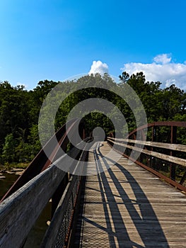 Bridge across the river at the Ohiopyle State Park photo