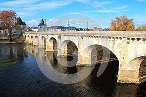 Bridge across the river Vienne at Chatellerault in the Loire Valley