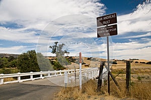 Bridge across San Andreas Fault photo