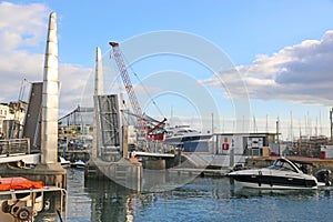 Bridge across Torquay Harbour, Devon