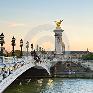 Bridge of Alexandre III in Paris, France