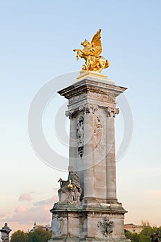Bridge of Alexandre III pillar, Paris