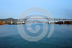 The bridge of the Americas bridge over Panama canal