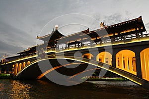 Bridge on ancient canal in Yangzhou