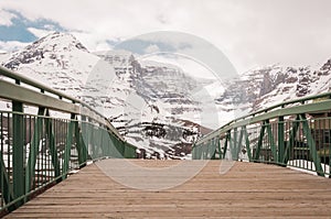 Bridge at Athabasca Glacier in Jasper