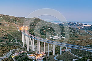 Bridge of the Autovia del Mediterraneo on its way through AlmuÃ±ecar, on the tropical coast