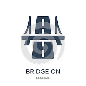 bridge on avenue perspective icon in trendy design style. bridge on avenue perspective icon isolated on white background. bridge