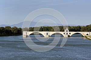 Bridge in avignon france mont ventoux