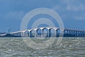 Bridge with bad weather coming up