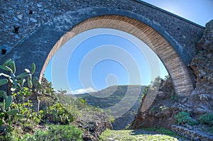 Bridge at Barranco de Arure at La Gomera, Canary Islands, Spain photo