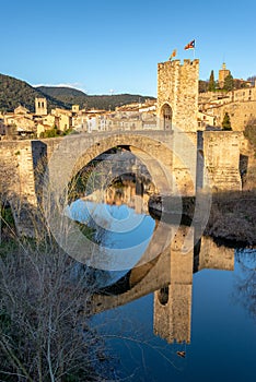 Bridge of Besalu Reflection