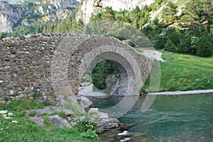 Bridge in bujaruelo valley photo