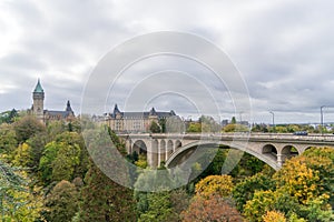 Bridge called Adolphe-Breck in the city Luxembourg.