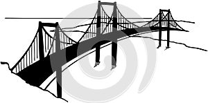 Bridge cartoon Vector Clipart