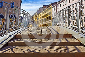 Bridge on the channel of Griboedov in St Petersburg