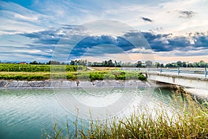 Bridge on channel for irrigation