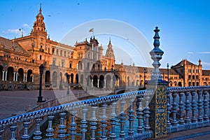 Bridge through the channel on the Spain`s Square photo