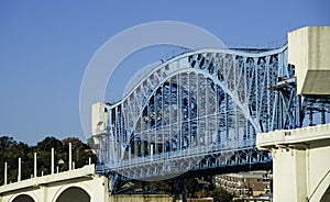 Bridge in Chattanooga with Blue Sky.
