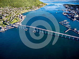 Bridge of city Tromso, Norway