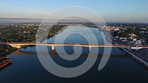 Bridge of the city of Veracruz seen from a dron photo