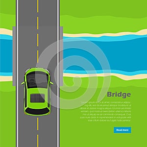 Bridge Conceptual Flat Vector Web Banner