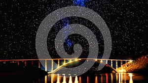 The bridge conecting the mainland with the island Krk Croatia