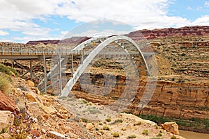 Bridge connecting cliffs of Glen Canyon