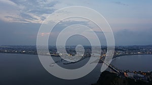 Bridge connecting Enoshima Island to mainland, Japan