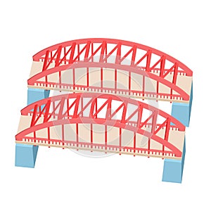 Bridge connection structure.