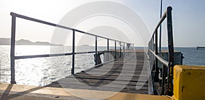 Bridge connects to the main pier and octa pier pillar errect from the sea water