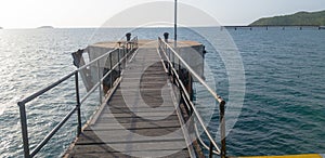 Bridge connects to the main pier and octa pier pillar errect from the sea water photo