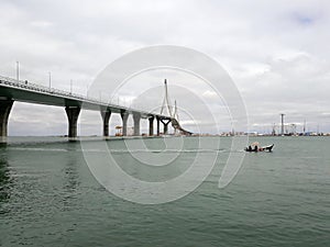 Bridge of the Constitution, called La Pepa, in the bay of Cadiz, Andalusia. Spain