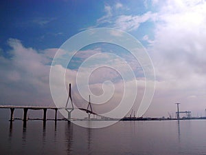 Bridge of the Constitution, called La Pepa, in the bay of Cadiz, Andalusia. Spain