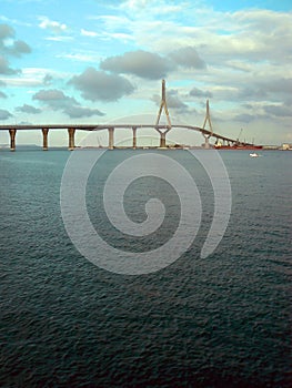 Bridge of the Constitution, called La Pepa, in the bay of Cadiz, Andalusia. Spain