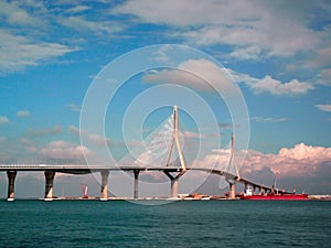 Bridge of the Constitution, called La Pepa, in the bay of Cadiz, Andalusia. Spain