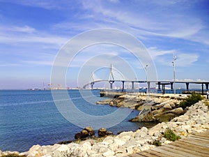 Bridge of the Constitution, called La Pepa, in the bay of CÃÂ¡diz, Andalusia. Spain photo