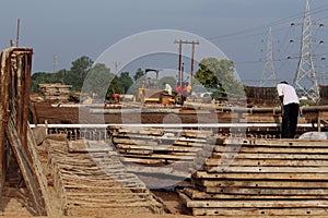 Bridge Construction,beside of national highway